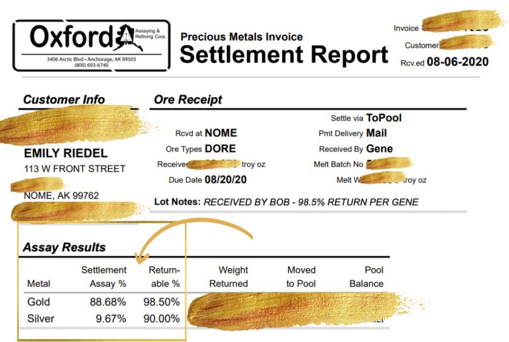 Fire Assay Gold Purity Example